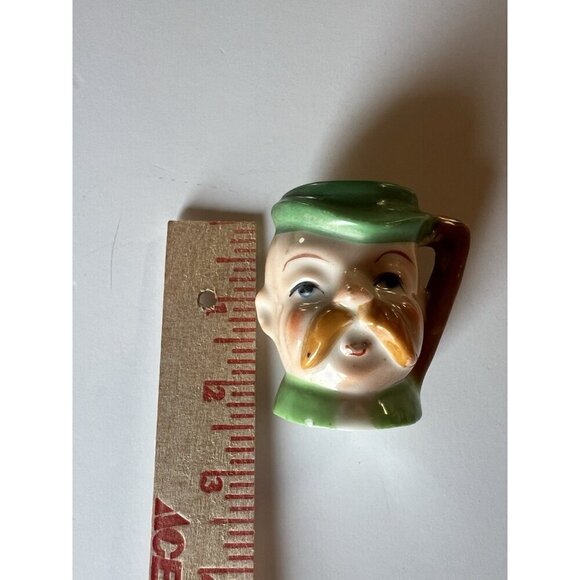 Hand Painted Vintage Toby mug creamer colonial man face cup Japan 2.4" - Picture 9 of 10
